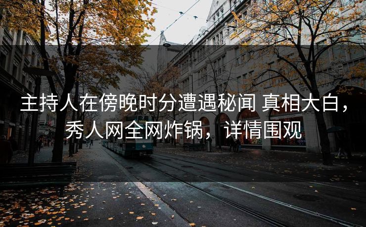 主持人在傍晚时分遭遇秘闻 真相大白，秀人网全网炸锅，详情围观